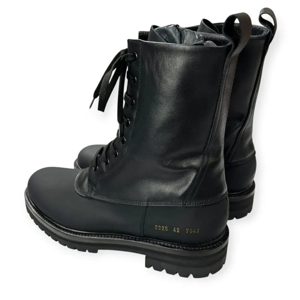 Common Projects Technical Leather Boot Black EU 42 2325 MADE IN ITALY NWT